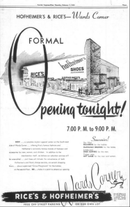 A large advertisement that ran in The Virginian-Pilot the day of the opening.